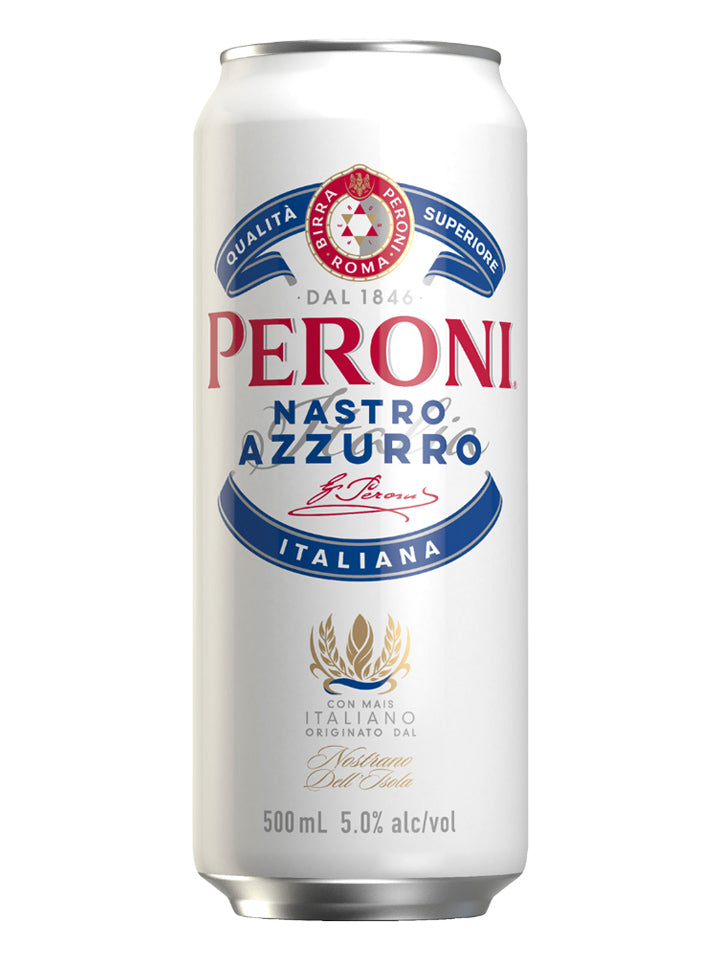Peroni Nastro Azzurro Imported From Italy Beer Case 24 x Pack 500mL Ca ...