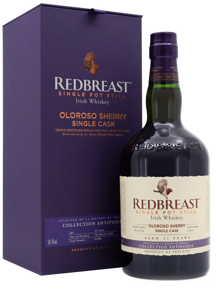 Redbreast 21 Year Old (Damaged Box) Antipodes 2000 First Fill Oloroso ...